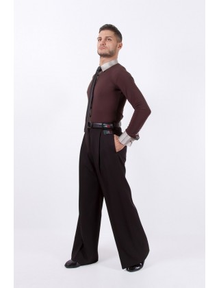 camicia elastica allenamento body Quick step 2 con collo e polsi in raso