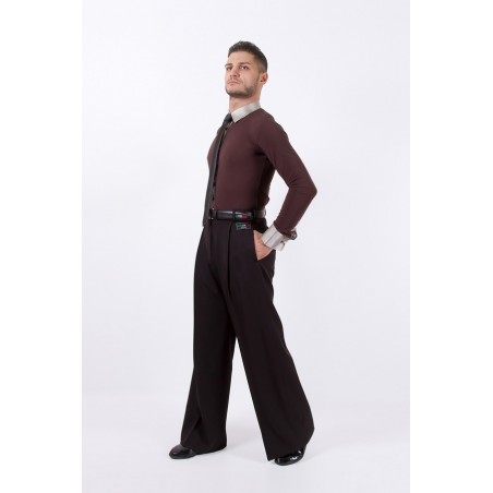 shirt elastic body workout quick step 2 with satin collar and cuffs