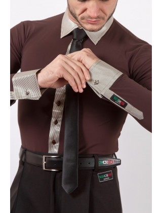 camicia elastica allenamento body Quick step 2 con collo e polsi in raso