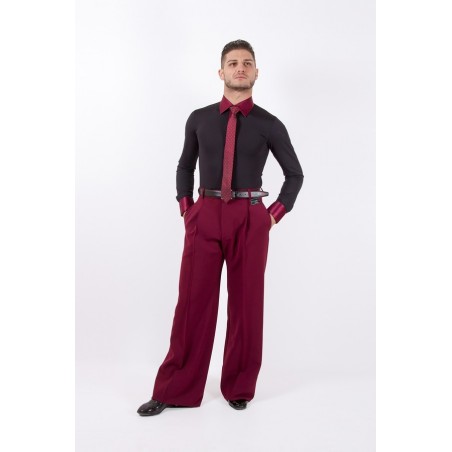 shirt elastic body workout quick step 3 with satin collar and cuffs