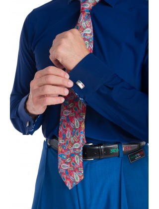 Pepero blue feather shirt